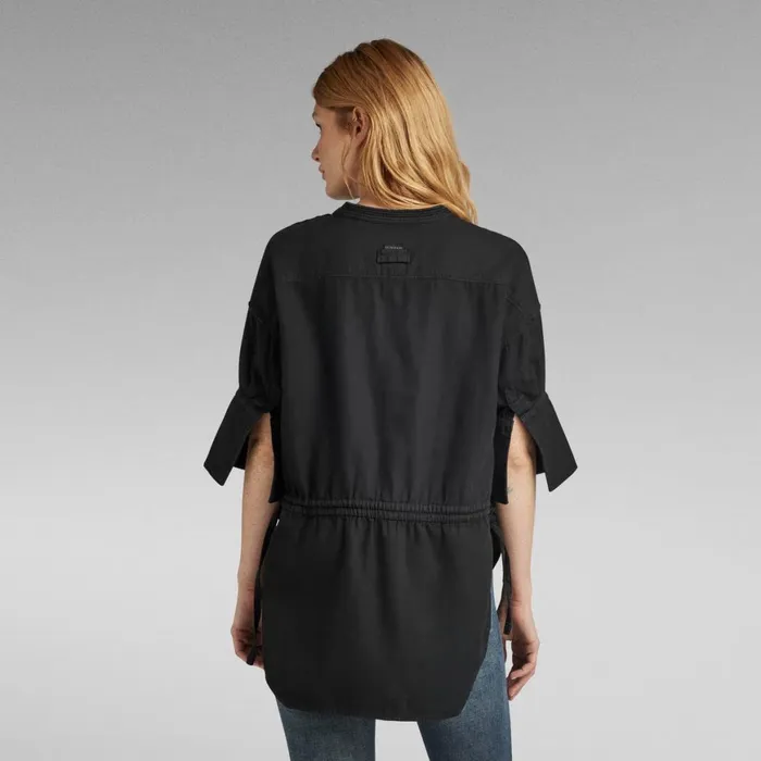 Shirts and Blouses Women GStar RAW Woven Tunic Dark Black Garment Dyed