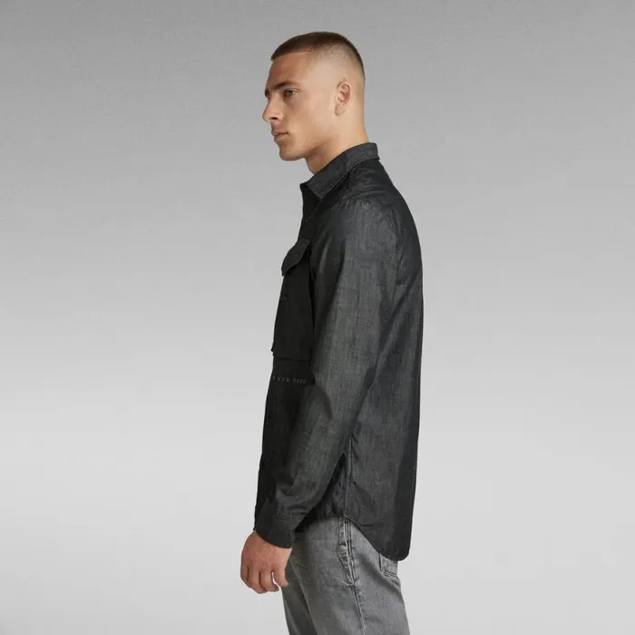 Shirts Men GStar RAW Cargo Regular Shirt Jet Black