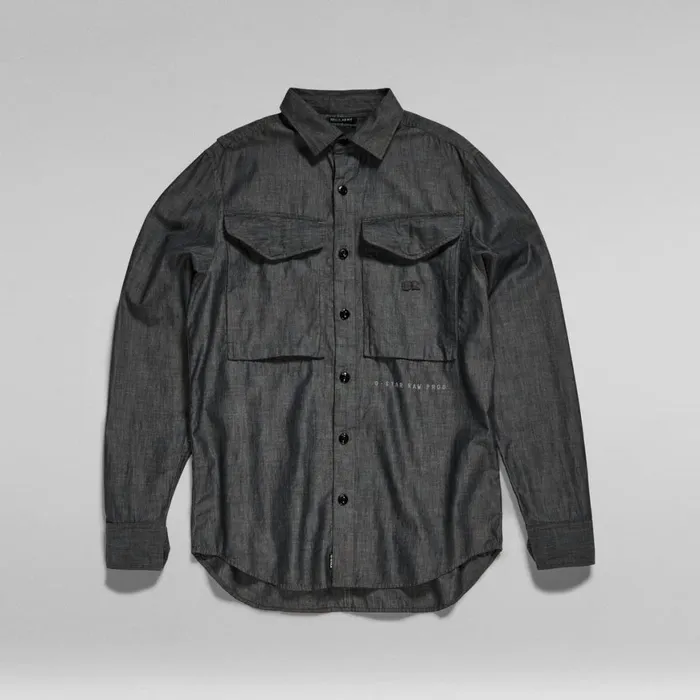 Shirts Men GStar RAW Cargo Regular Shirt Jet Black