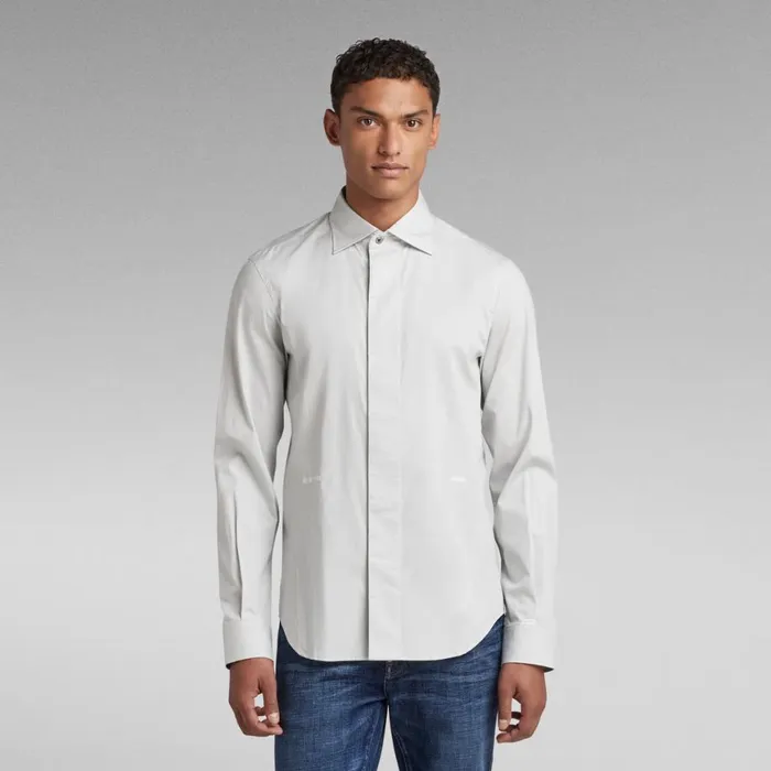 Shirts Men GStar RAW Formal Superslim Shirt Cool Grey