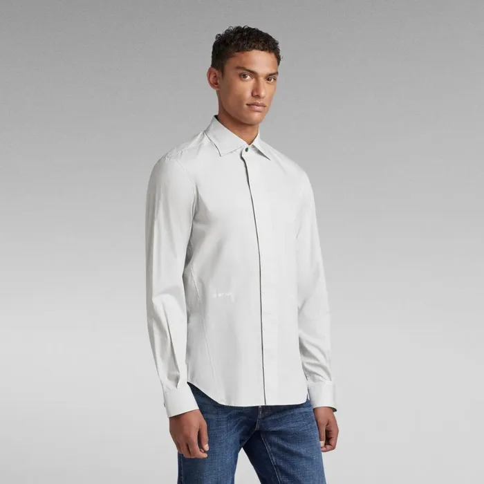 Shirts Men GStar RAW Formal Superslim Shirt Cool Grey