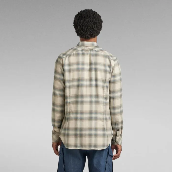 Shirts Men GStar RAW Slant Pocket Slim Shirt Westpoint Khaki Dale Check