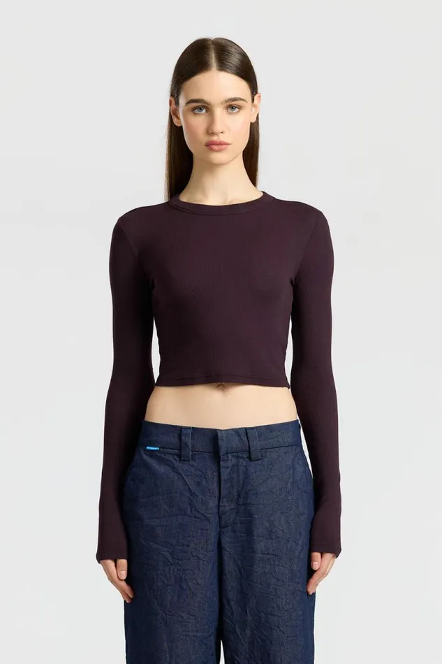 Shirts Women COTTON CITIZEN Verona Crop Shirt Eggplant