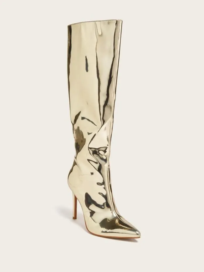 Shoes Women Marciano Brandy KneeHigh Boot Gold2