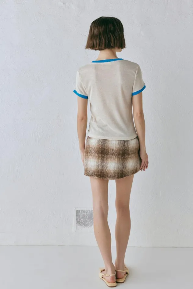 Short Sleeve Women VRG GRL Lane Tee Oatmeal Short Sleeve Women VRG GRL Lane Tee Oatmeal