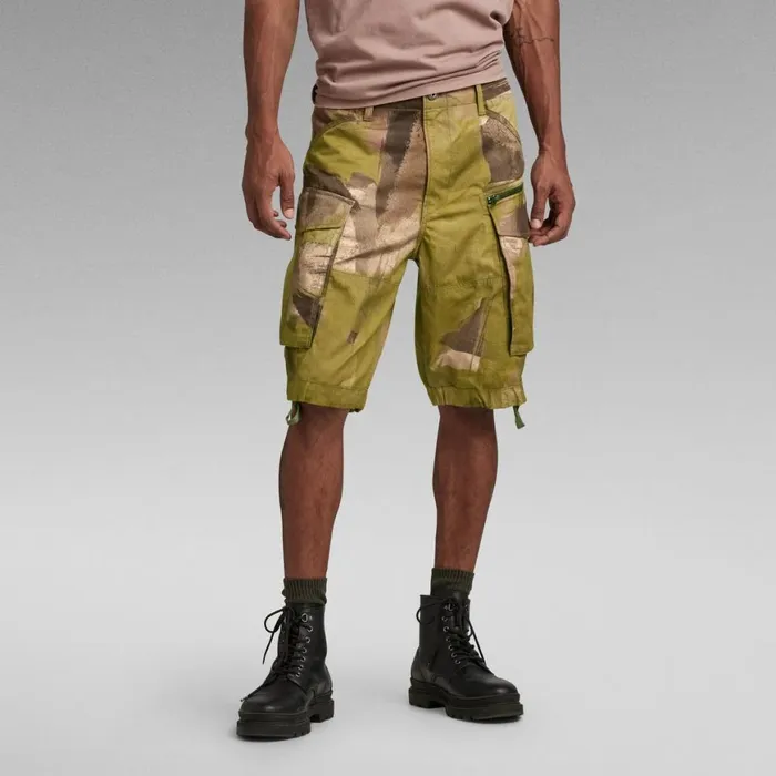 Shorts Men GStar RAW Rovic Zip Relaxed Shorts Safari Watercolor Camo