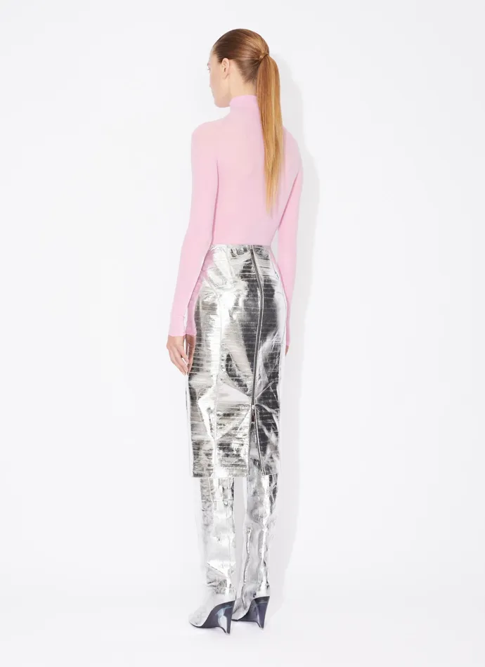 Silver EELSKIN BAND PENCIL SKIRT Women Alaa Skirts