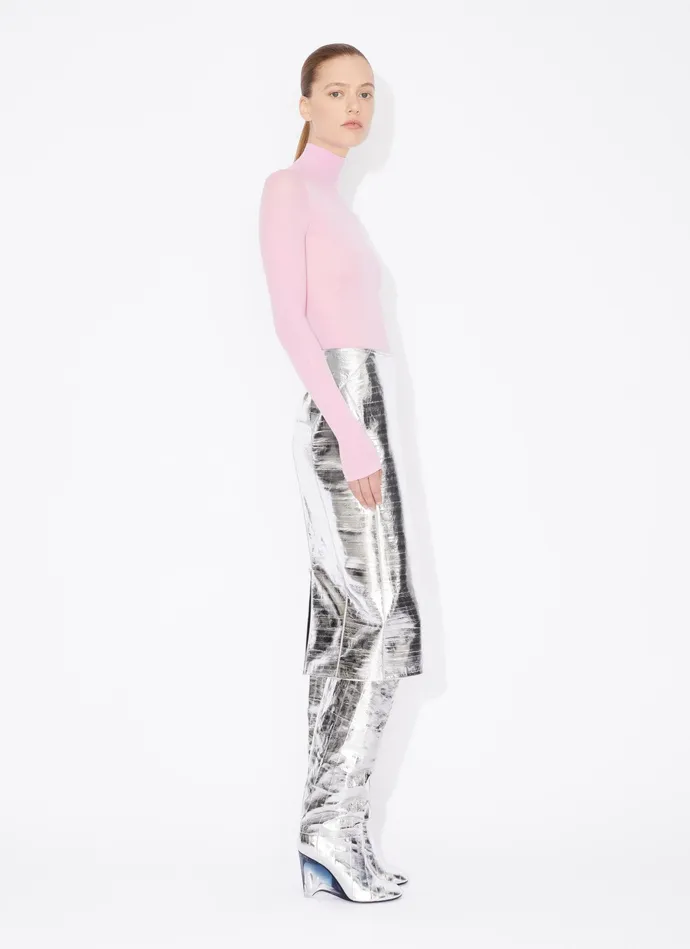 Silver EELSKIN BAND PENCIL SKIRT Women Alaa Skirts
