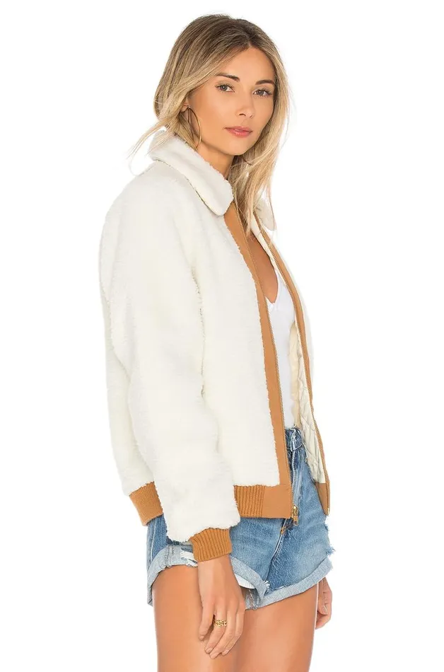 Simone Faux Fur Jacket Ivory Women Lovers and Friends Jackets and Coats