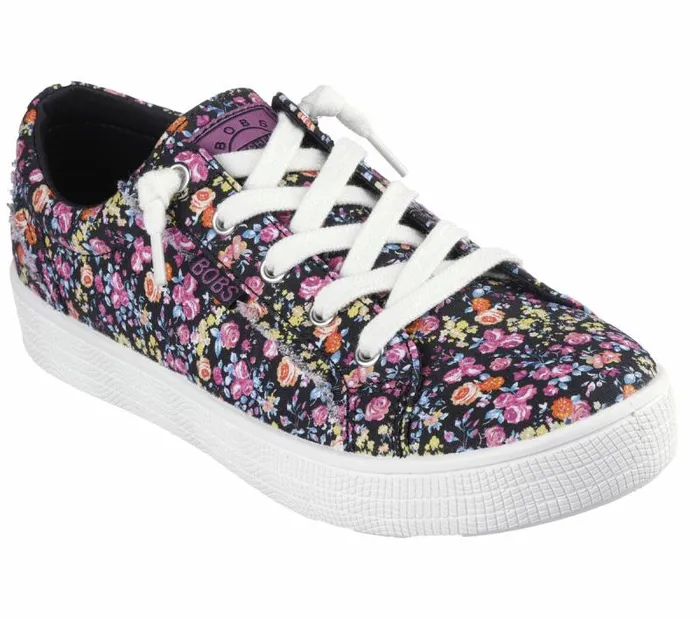 Skechers BOBS B Extra Cute 8211 Floral Night Black Multi Women Casual Sneakers Skechers BOBS B Extra Cute 8211 Floral Night Black Multi Women Casual Sneakers