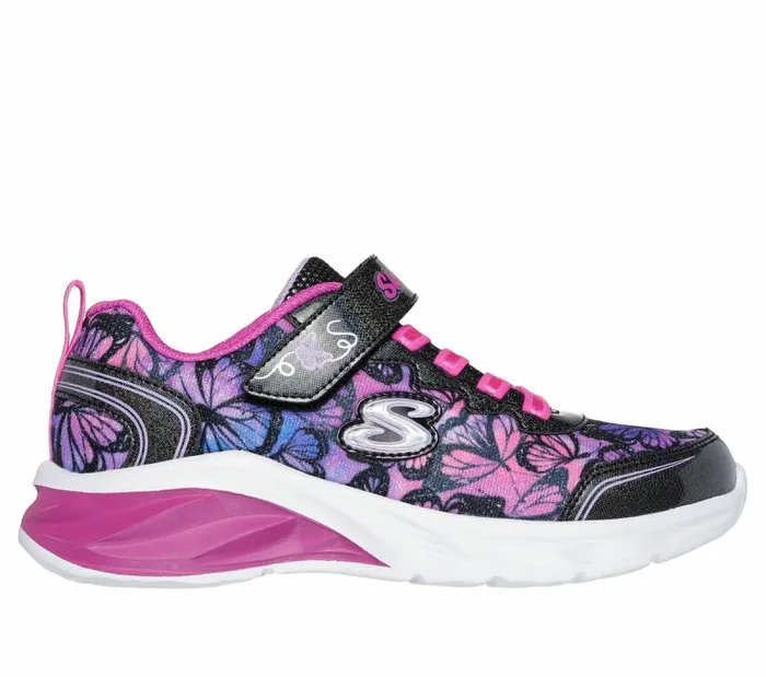 Skechers Coastline 8211 Flutter Fly Black Multi Kids Athletic Shoes and Sneakers Skechers Coastline 8211 Flutter Fly Black Multi Kids Athletic Shoes and Sneakers