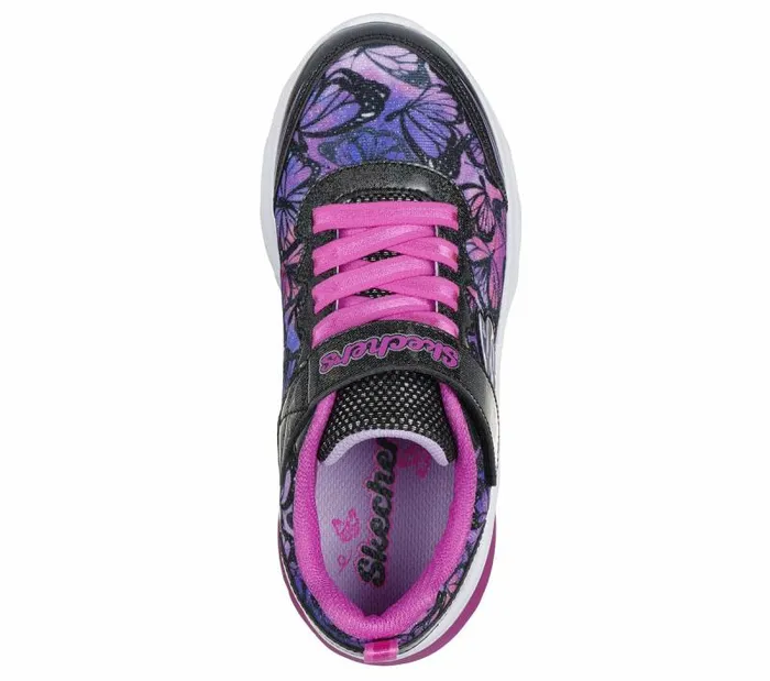 Skechers Coastline 8211 Flutter Fly Black Multi Kids Athletic Shoes and Sneakers Skechers Coastline 8211 Flutter Fly Black Multi Kids Athletic Shoes and Sneakers
