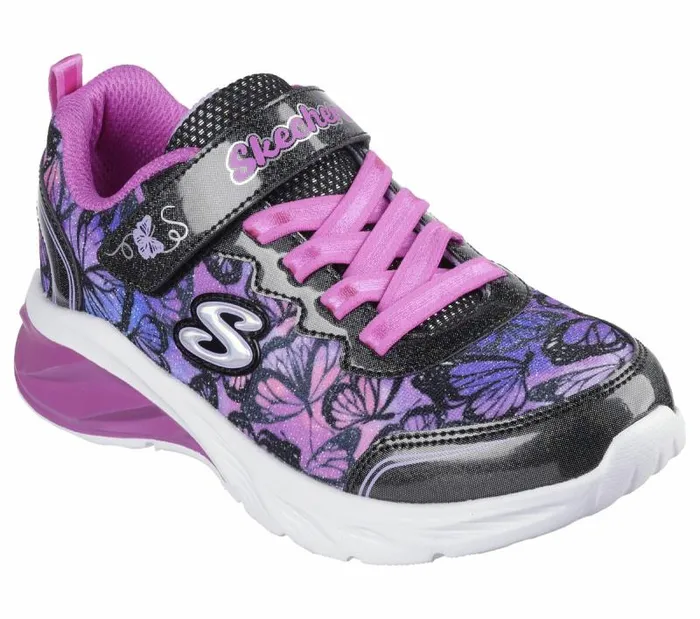 Skechers Coastline 8211 Flutter Fly Black Multi Kids Athletic Shoes and Sneakers Skechers Coastline 8211 Flutter Fly Black Multi Kids Athletic Shoes and Sneakers