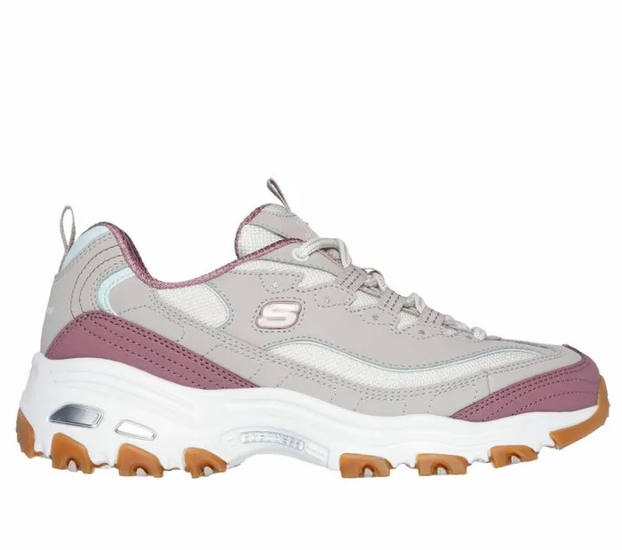 Skechers D039Lites 8211 Popular Vote Taupe Multi Women Athletic Sneakers