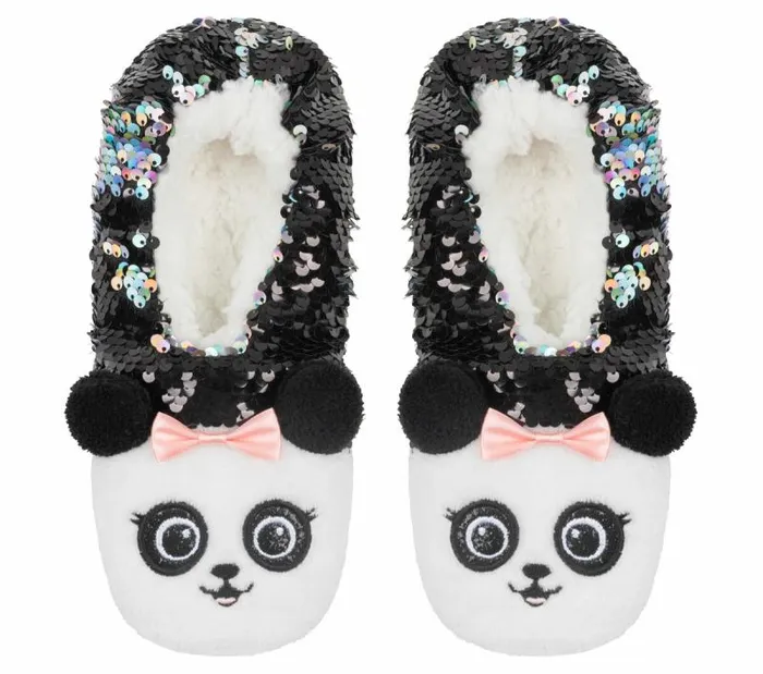 Skechers Flip Sequin Panda Slipper Socks 8211 1 Pack Multi WomenMen Socks