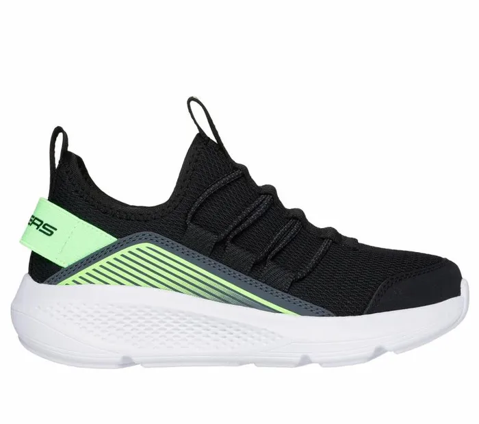 Skechers GO RUN Elevate Black Lime Kids Athletic Shoes and Sneakers