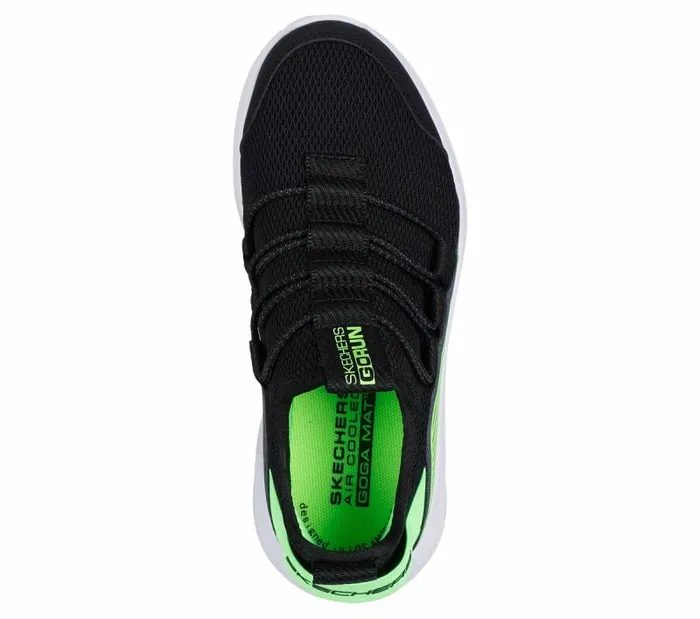 Skechers GO RUN Elevate Black Lime Kids Athletic Shoes and Sneakers Skechers GO RUN Elevate Black Lime Kids Athletic Shoes and Sneakers