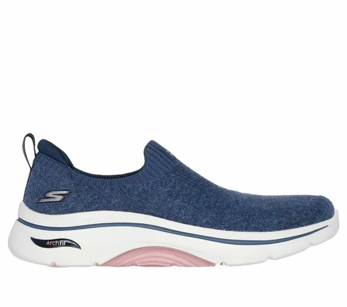 Skechers GO WALK Arch Fit 20 8211 Eliza Navy Pink Women Athletic Sneakers