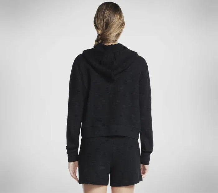 Skechers GO WALK Everywhere Diamond FZ Jacket Black Women Tops Skechers GO WALK Everywhere Diamond FZ Jacket Black Women Tops