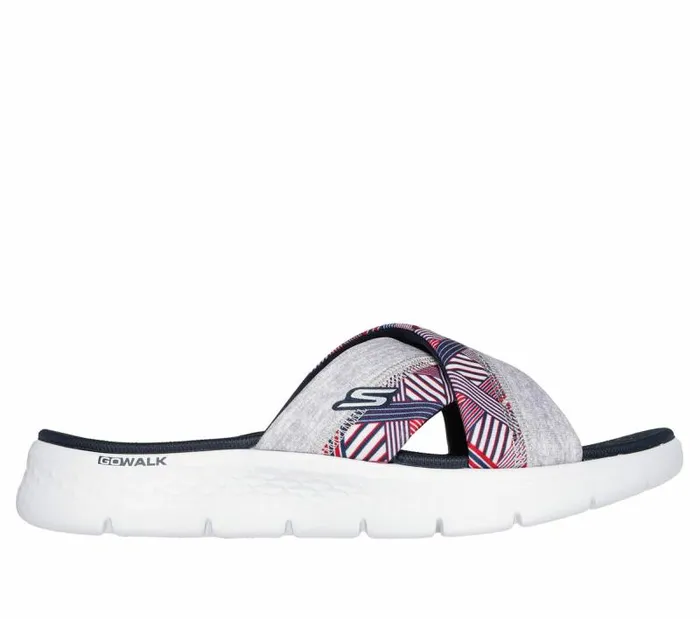 Skechers GO WALK Flex Sandal 8211 United White Navy Women Sandals