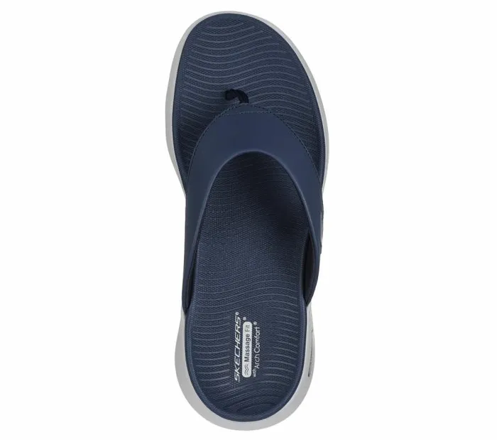 Skechers GO WALK Massage Fit Sandal Navy Gray Men Sandals Skechers GO WALK Massage Fit Sandal Navy Gray Men Sandals
