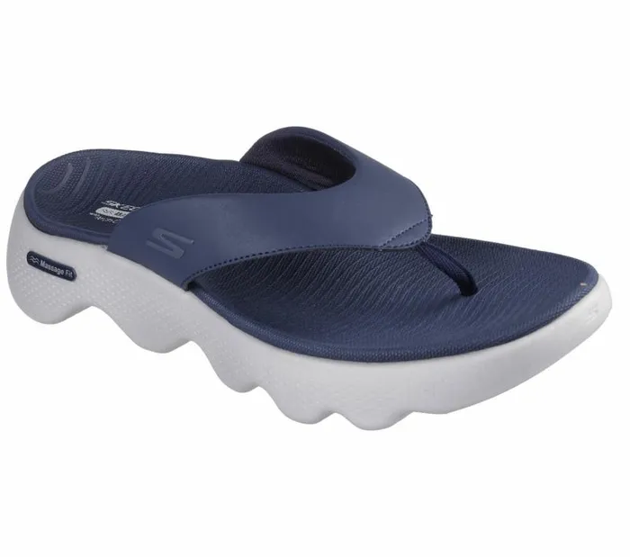 Skechers GO WALK Massage Fit Sandal Navy Gray Men Sandals Skechers GO WALK Massage Fit Sandal Navy Gray Men Sandals