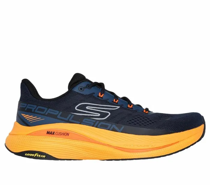 Skechers Max Cushioning Propulsion Navy Orange Men Lace Up