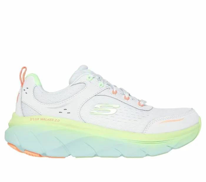 Skechers Relaxed Fit D039Lux Walker 20 8211 Neon Sites White Multi Women Athletic Sneakers Skechers Relaxed Fit D039Lux Walker 20 8211 Neon Sites White Multi Women Athletic Sneakers