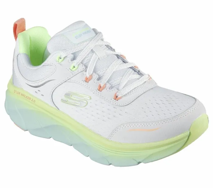 Skechers Relaxed Fit D039Lux Walker 20 8211 Neon Sites White Multi Women Athletic Sneakers Skechers Relaxed Fit D039Lux Walker 20 8211 Neon Sites White Multi Women Athletic Sneakers