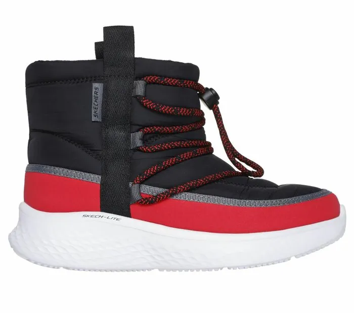 Skechers SkechLite Pro 8211 CozyGlide Black Red Kids Boots
