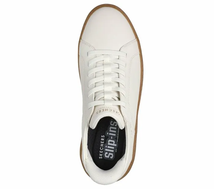 Skechers Skechers Slipins Court Break 8211 Double Vented White Natural Men Casual Sneakers