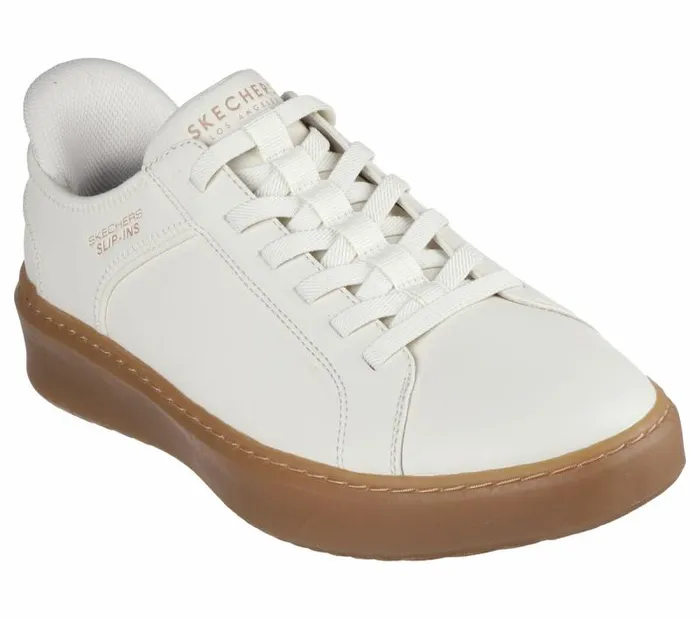 Skechers Skechers Slipins Court Break 8211 Double Vented White Natural Men Casual Sneakers