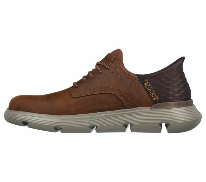 Skechers Skechers Slipins Garza 8211 Gervin Brown Men Dress Shoes