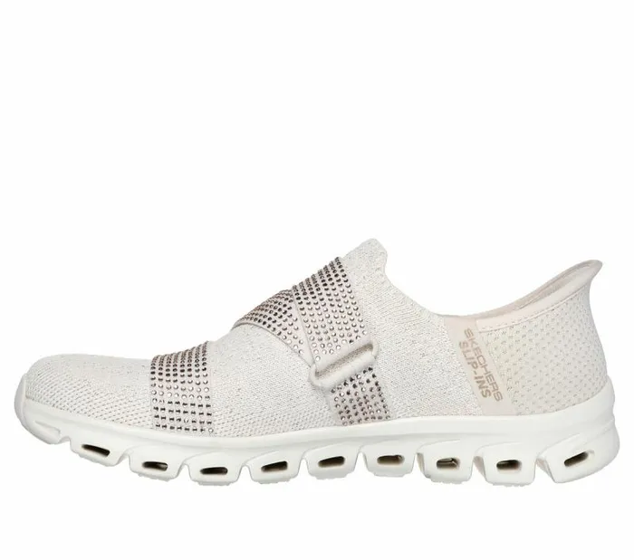 Skechers Skechers Slipins GlideStep 8211 High Shine Natural Gold Women Athletic Sneakers