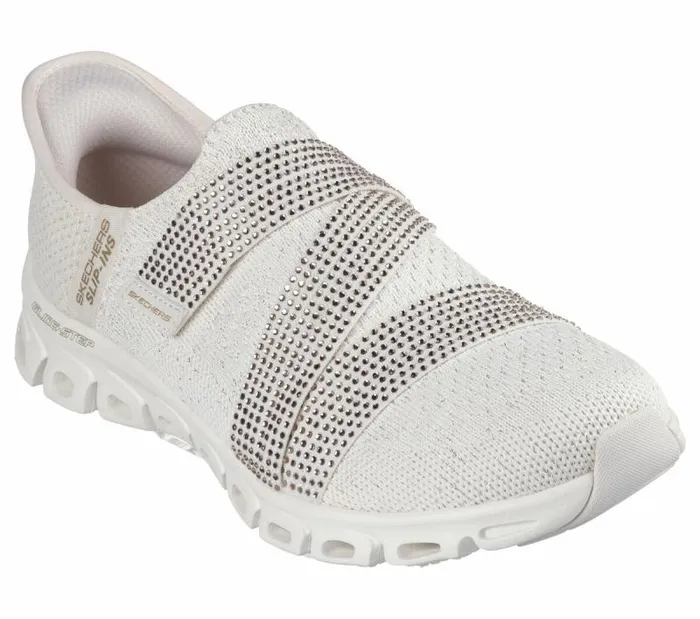Skechers Skechers Slipins GlideStep 8211 High Shine Natural Gold Women Athletic Sneakers