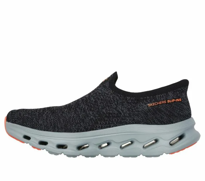 Skechers Skechers Slipins GO Walk GlideStep 20 8211 Caleb Black Gray Men Hands Free Slipins