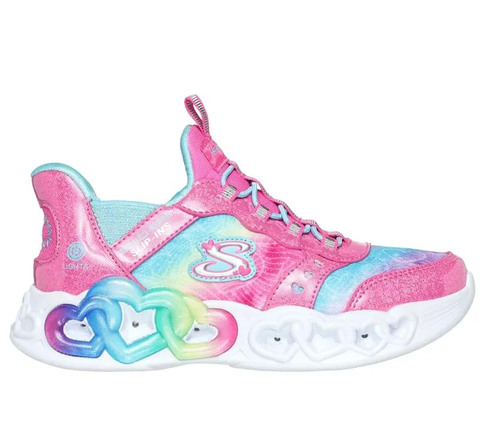 Skechers Skechers Slipins Infinite Heart Lights Pink Multi Kids Athletic Shoes and Sneakers