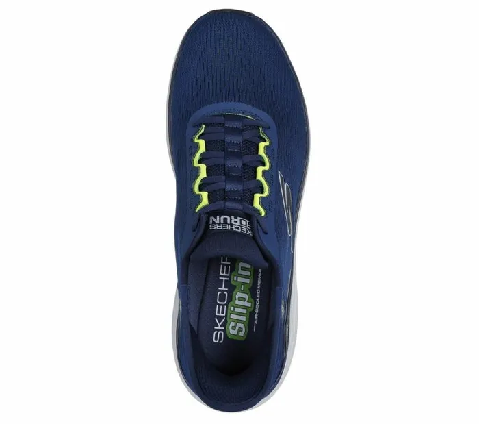 Skechers Skechers Slipins Max Cushioning Suspension Navy Lime Men Athletic Sneakers