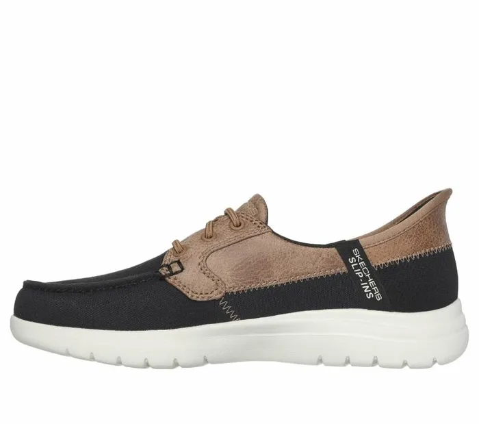 Skechers Skechers Slipins OntheGO Flex 8211 Palmilla Black White Women Casual Sneakers