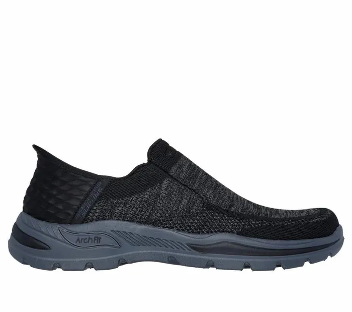 Skechers Skechers Slipins Relaxed Fit Arch Fit Motley 8211 Atlee Black Men Casual Sneakers Skechers Skechers Slipins Relaxed Fit Arch Fit Motley 8211 Atlee Black Men Casual Sneakers