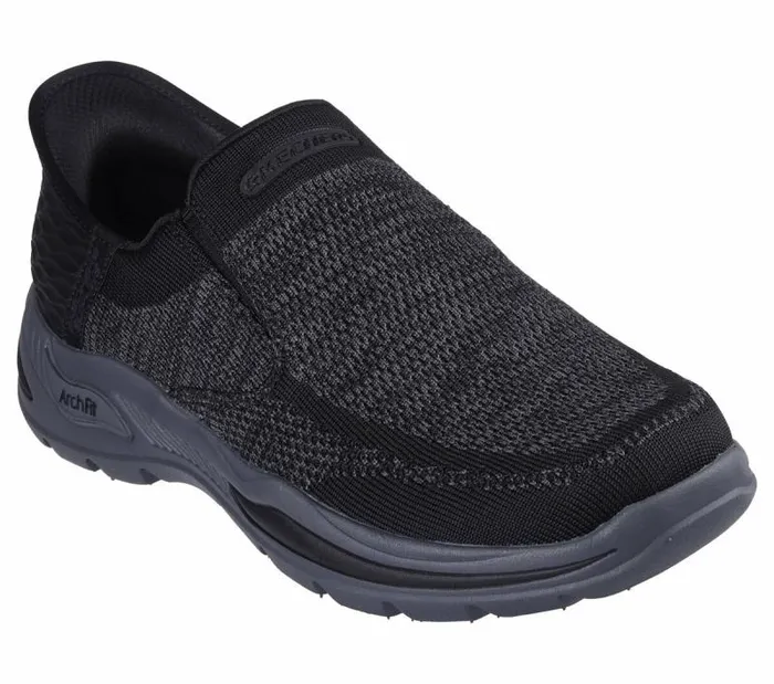 Skechers Skechers Slipins Relaxed Fit Arch Fit Motley 8211 Atlee Black Men Casual Sneakers Skechers Skechers Slipins Relaxed Fit Arch Fit Motley 8211 Atlee Black Men Casual Sneakers