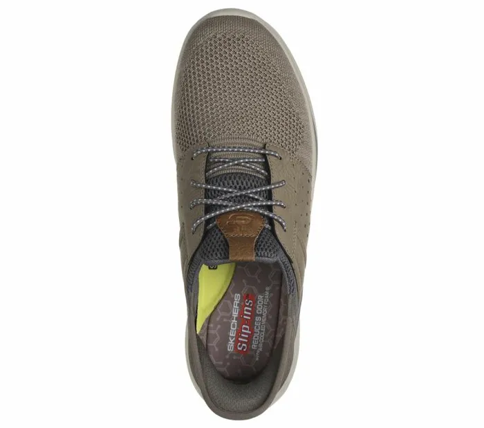 Skechers Skechers Slipins RF Slade 8211 Ocon Taupe Men Casual Sneakers