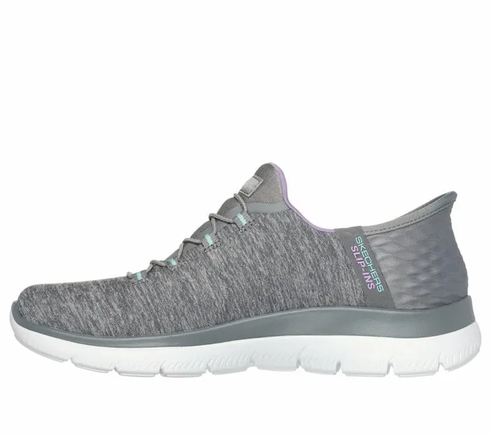 Skechers Skechers Slipins Summits 8211 Dazzling Haze Gray Multi Women Athletic Sneakers