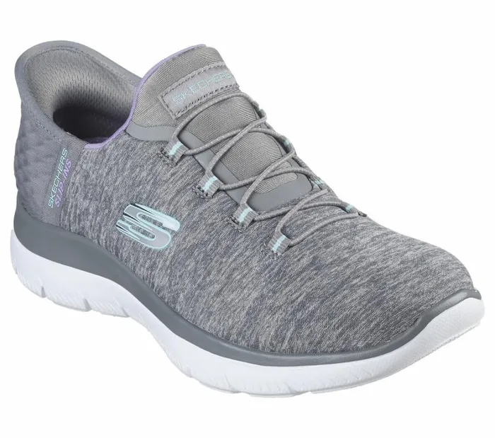 Skechers Skechers Slipins Summits 8211 Dazzling Haze Gray Multi Women Athletic Sneakers