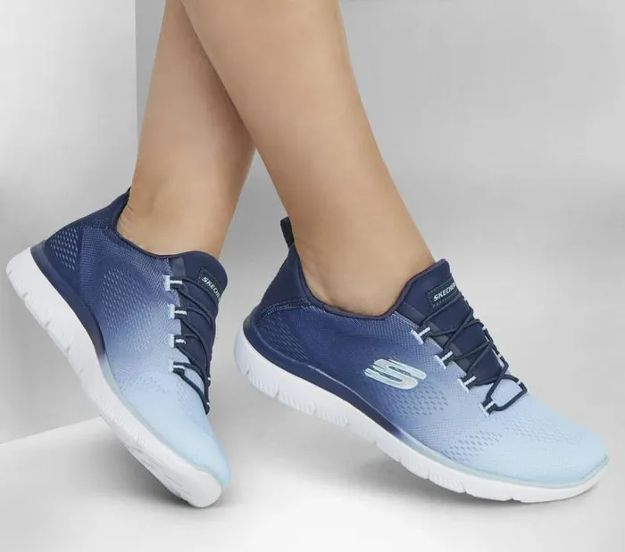 Skechers Summits 8211 Bright Charmer Navy Women Athletic Sneakers Skechers Summits 8211 Bright Charmer Navy Women Athletic Sneakers