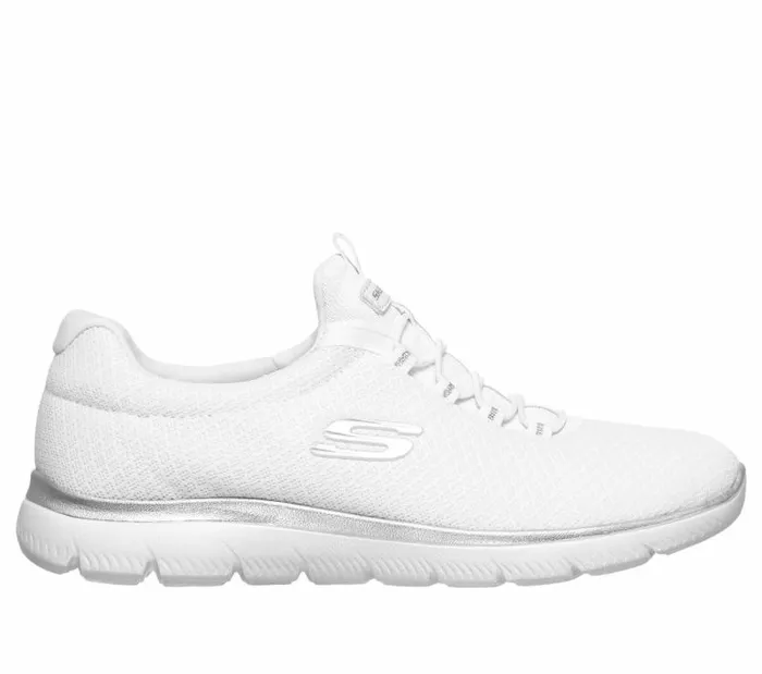 Skechers Summits White Silver Women Athletic Sneakers