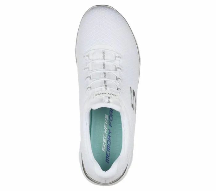 Skechers Summits White Silver Women Athletic Sneakers Skechers Summits White Silver Women Athletic Sneakers
