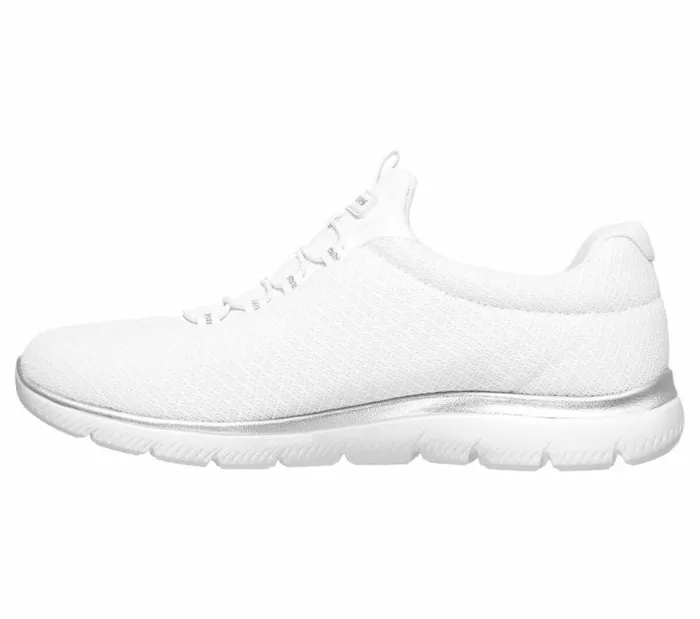 Skechers Summits White Silver Women Athletic Sneakers Skechers Summits White Silver Women Athletic Sneakers