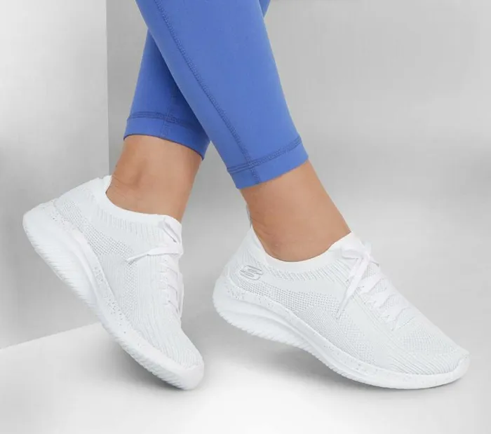 Skechers Ultra Flex 30 8211 Let039s Dance White Silver Women Athletic Sneakers Skechers Ultra Flex 30 8211 Let039s Dance White Silver Women Athletic Sneakers