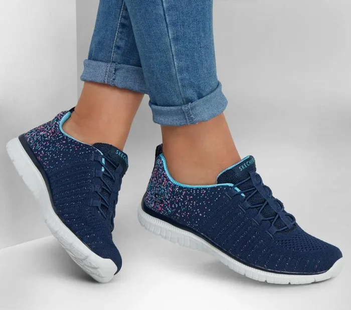 Skechers Virtue Navy Blue Women Athletic Sneakers Skechers Virtue Navy Blue Women Athletic Sneakers